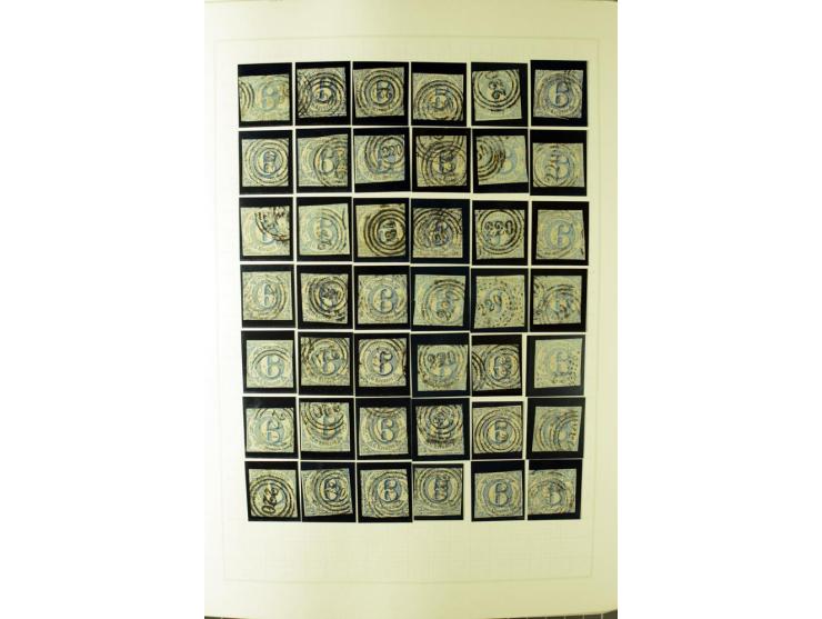 1852/66, postfrische, ungebrauchte und gestempelte Sammlung, dabei Randstücke, Einheiten, bessere Stempel, Briefe, Ganzsachen