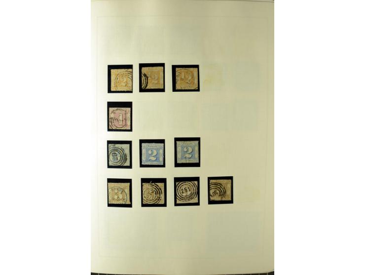 1852/66, postfrische, ungebrauchte und gestempelte Sammlung, dabei Randstücke, Einheiten, bessere Stempel, Briefe, Ganzsachen