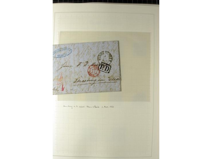 1852/66, postfrische, ungebrauchte und gestempelte Sammlung, dabei Randstücke, Einheiten, bessere Stempel, Briefe, Ganzsachen