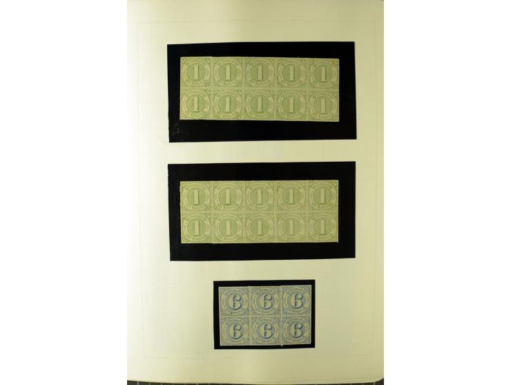 1852/66, postfrische, ungebrauchte und gestempelte Sammlung, dabei Randstücke, Einheiten, bessere Stempel, Briefe, Ganzsachen