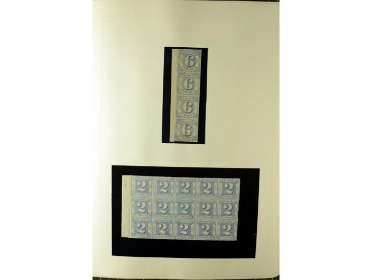 1852/66, postfrische, ungebrauchte und gestempelte Sammlung, dabei Randstücke, Einheiten, bessere Stempel, Briefe, Ganzsachen