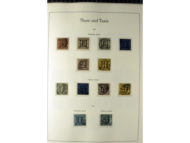 1852/66, postfrische, ungebrauchte und gestempelte Sammlung, dabei Randstücke, Einheiten, bessere Stempel, Briefe, Ganzsachen