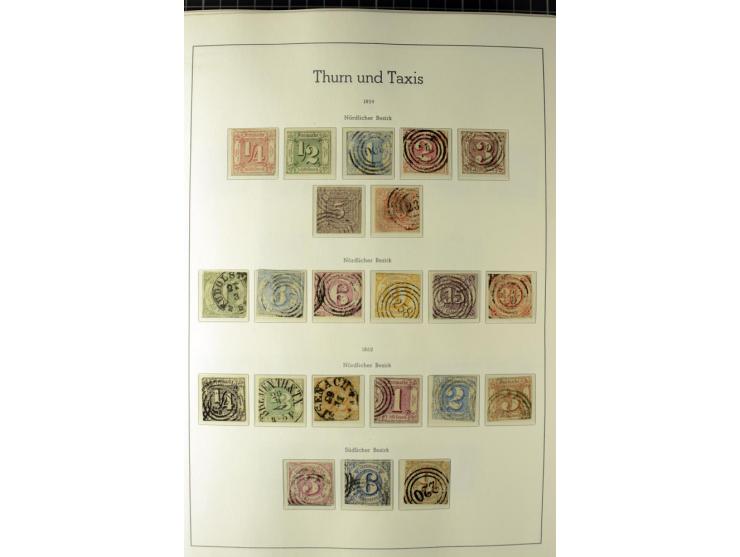 1852/66, postfrische, ungebrauchte und gestempelte Sammlung, dabei Randstücke, Einheiten, bessere Stempel, Briefe, Ganzsachen