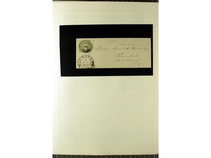 1852/66, postfrische, ungebrauchte und gestempelte Sammlung, dabei Randstücke, Einheiten, bessere Stempel, Briefe, Ganzsachen