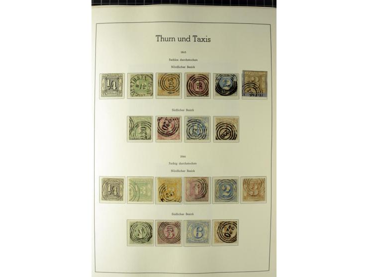 1852/66, postfrische, ungebrauchte und gestempelte Sammlung, dabei Randstücke, Einheiten, bessere Stempel, Briefe, Ganzsachen
