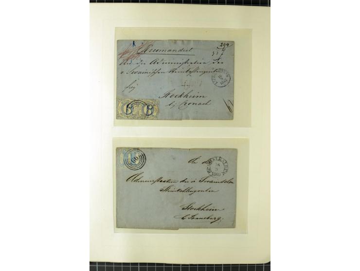 1852/66, postfrische, ungebrauchte und gestempelte Sammlung, dabei Randstücke, Einheiten, bessere Stempel, Briefe, Ganzsachen