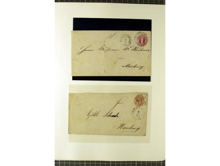1852/66, postfrische, ungebrauchte und gestempelte Sammlung, dabei Randstücke, Einheiten, bessere Stempel, Briefe, Ganzsachen