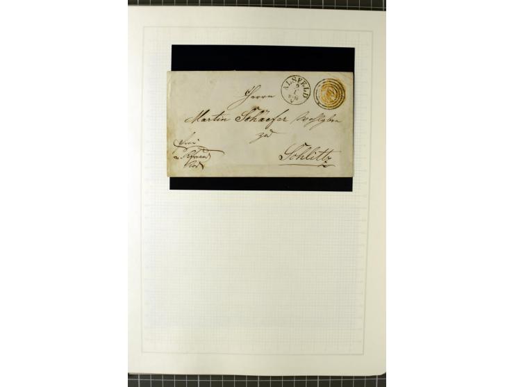 1852/66, postfrische, ungebrauchte und gestempelte Sammlung, dabei Randstücke, Einheiten, bessere Stempel, Briefe, Ganzsachen
