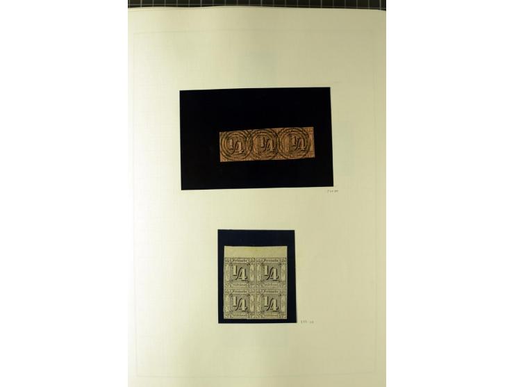 1852/66, postfrische, ungebrauchte und gestempelte Sammlung, dabei Randstücke, Einheiten, bessere Stempel, Briefe, Ganzsachen