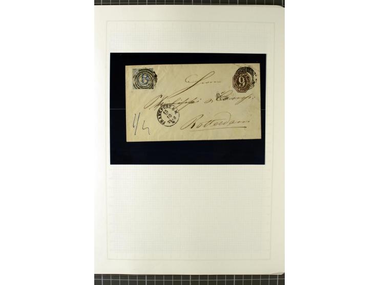 1852/66, postfrische, ungebrauchte und gestempelte Sammlung, dabei Randstücke, Einheiten, bessere Stempel, Briefe, Ganzsachen