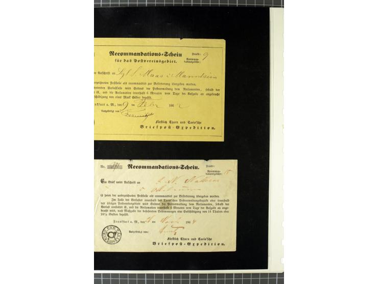 1852/66, postfrische, ungebrauchte und gestempelte Sammlung, dabei Randstücke, Einheiten, bessere Stempel, Briefe, Ganzsachen