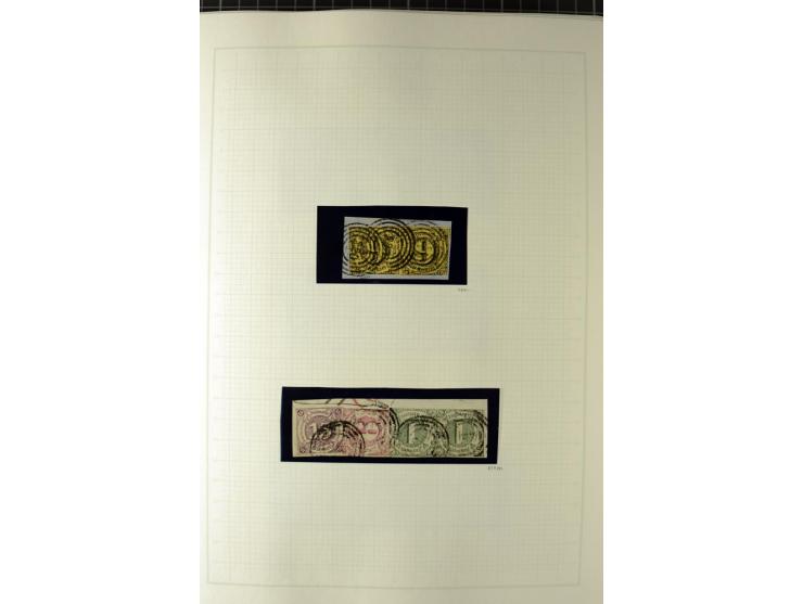 1852/66, postfrische, ungebrauchte und gestempelte Sammlung, dabei Randstücke, Einheiten, bessere Stempel, Briefe, Ganzsachen
