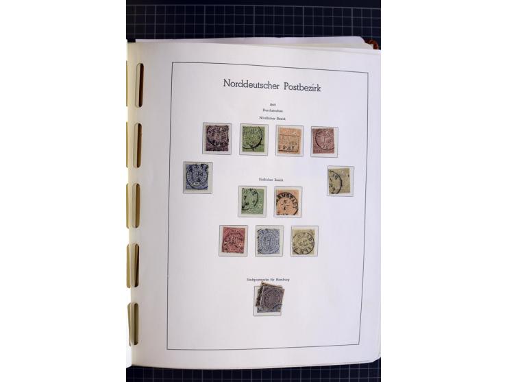 1868/70, ungebrauchte und gestempelte Sammlung, teils mehrfach gesammelt, dabei nachverwendete Stempel, Dienst, etwas Elsaß-L