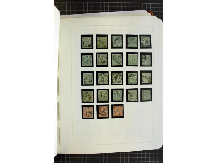 1868/70, ungebrauchte und gestempelte Sammlung, teils mehrfach gesammelt, dabei nachverwendete Stempel, Dienst, etwas Elsaß-L