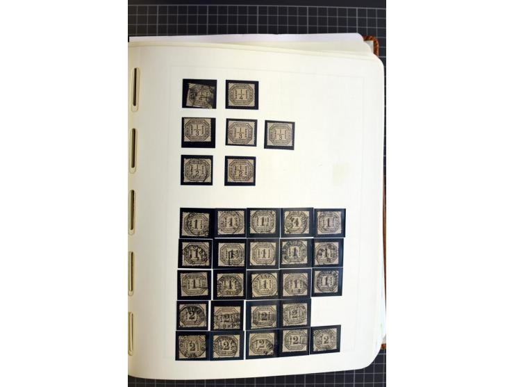 1868/70, ungebrauchte und gestempelte Sammlung, teils mehrfach gesammelt, dabei nachverwendete Stempel, Dienst, etwas Elsaß-L
