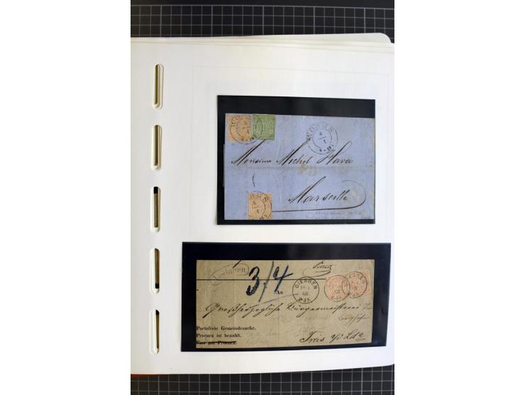 1868/70, ungebrauchte und gestempelte Sammlung, teils mehrfach gesammelt, dabei nachverwendete Stempel, Dienst, etwas Elsaß-L