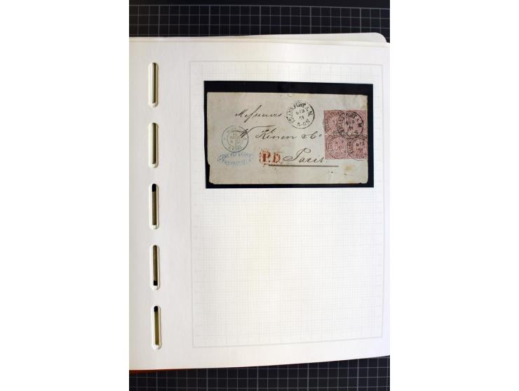 1868/70, ungebrauchte und gestempelte Sammlung, teils mehrfach gesammelt, dabei nachverwendete Stempel, Dienst, etwas Elsaß-L