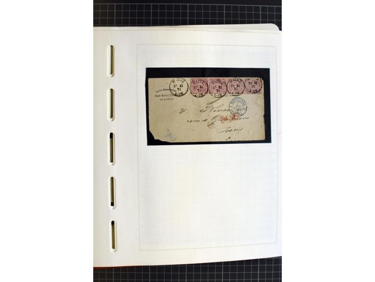 1868/70, ungebrauchte und gestempelte Sammlung, teils mehrfach gesammelt, dabei nachverwendete Stempel, Dienst, etwas Elsaß-L