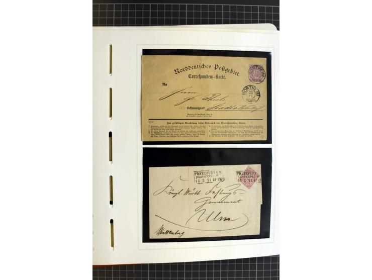 1868/70, ungebrauchte und gestempelte Sammlung, teils mehrfach gesammelt, dabei nachverwendete Stempel, Dienst, etwas Elsaß-L