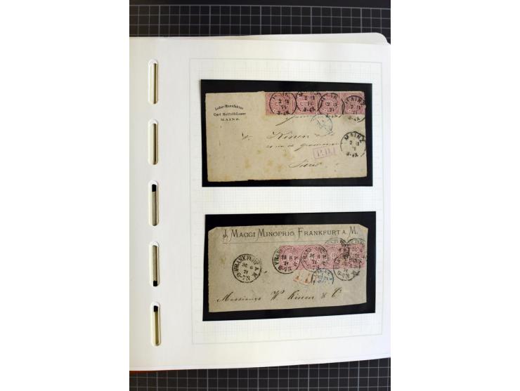 1868/70, ungebrauchte und gestempelte Sammlung, teils mehrfach gesammelt, dabei nachverwendete Stempel, Dienst, etwas Elsaß-L