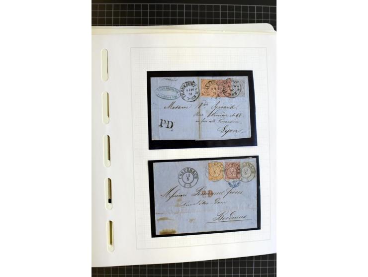 1868/70, ungebrauchte und gestempelte Sammlung, teils mehrfach gesammelt, dabei nachverwendete Stempel, Dienst, etwas Elsaß-L