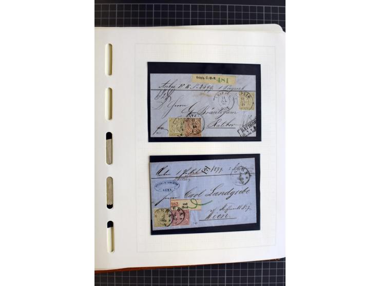 1868/70, ungebrauchte und gestempelte Sammlung, teils mehrfach gesammelt, dabei nachverwendete Stempel, Dienst, etwas Elsaß-L