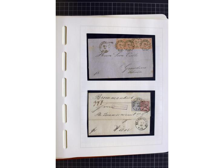 1868/70, ungebrauchte und gestempelte Sammlung, teils mehrfach gesammelt, dabei nachverwendete Stempel, Dienst, etwas Elsaß-L