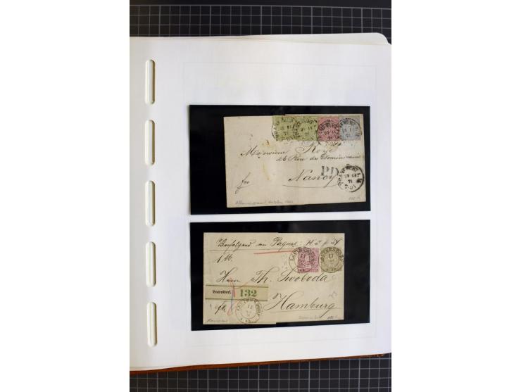 1868/70, ungebrauchte und gestempelte Sammlung, teils mehrfach gesammelt, dabei nachverwendete Stempel, Dienst, etwas Elsaß-L