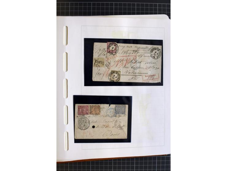 1868/70, ungebrauchte und gestempelte Sammlung, teils mehrfach gesammelt, dabei nachverwendete Stempel, Dienst, etwas Elsaß-L