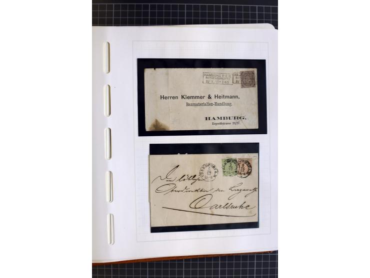1868/70, ungebrauchte und gestempelte Sammlung, teils mehrfach gesammelt, dabei nachverwendete Stempel, Dienst, etwas Elsaß-L