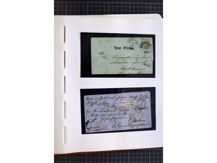 1868/70, ungebrauchte und gestempelte Sammlung, teils mehrfach gesammelt, dabei nachverwendete Stempel, Dienst, etwas Elsaß-L