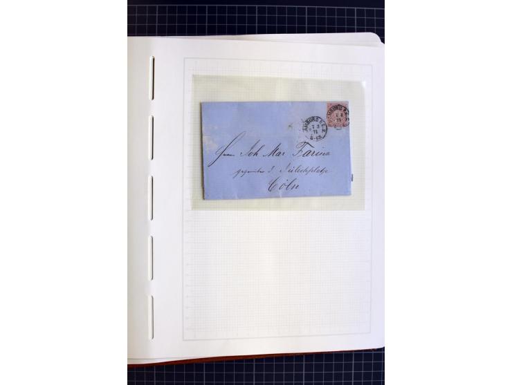 1868/70, ungebrauchte und gestempelte Sammlung, teils mehrfach gesammelt, dabei nachverwendete Stempel, Dienst, etwas Elsaß-L