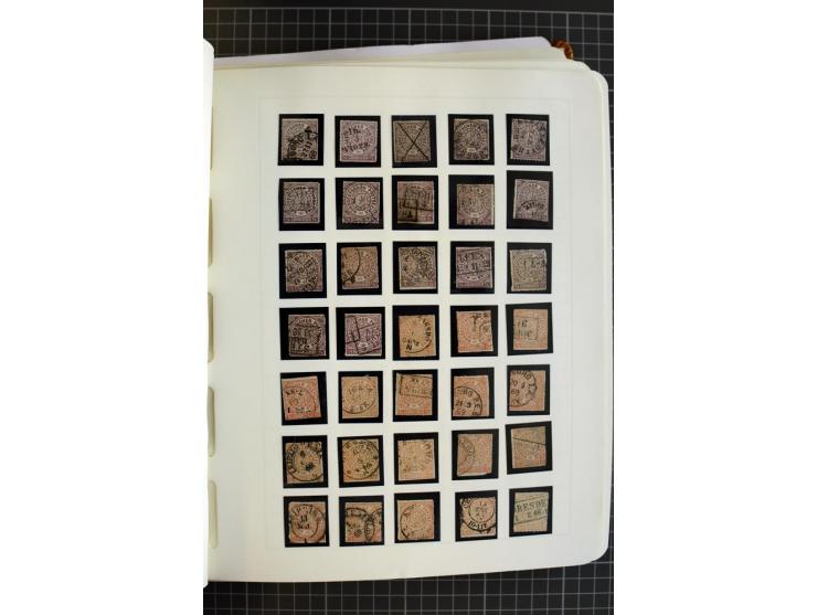 1868/70, ungebrauchte und gestempelte Sammlung, teils mehrfach gesammelt, dabei nachverwendete Stempel, Dienst, etwas Elsaß-L