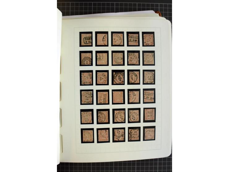 1868/70, ungebrauchte und gestempelte Sammlung, teils mehrfach gesammelt, dabei nachverwendete Stempel, Dienst, etwas Elsaß-L