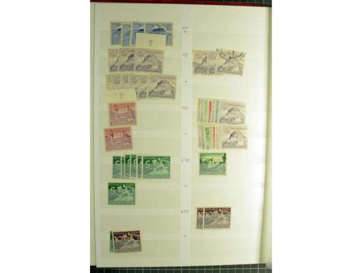  1923/45, postfrischer, ungebrauchter und gestempelter umfangreicher Bestand mit einer Vielzahl guter Werte und Sätze, dazu e