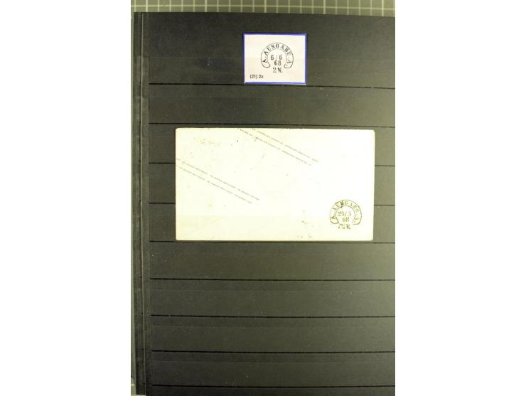 HUFEISENSTEMPEL: 1865/76, Berlin bis Zabern, sehr schöne und umfangreiche Sammlung auf losen Marken und vielen Briefen, dabei