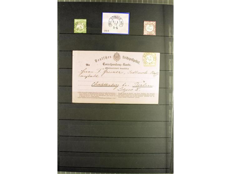 HUFEISENSTEMPEL: 1865/76, Berlin bis Zabern, sehr schöne und umfangreiche Sammlung auf losen Marken und vielen Briefen, dabei