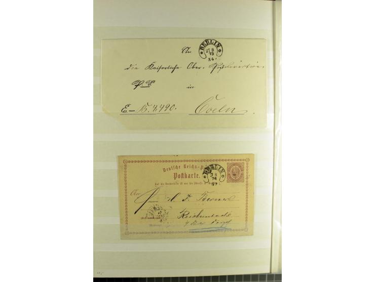 HUFEISENSTEMPEL: 1865/76, Berlin bis Zabern, sehr schöne und umfangreiche Sammlung auf losen Marken und vielen Briefen, dabei