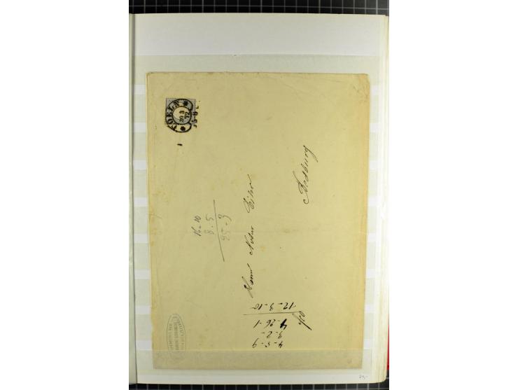 HUFEISENSTEMPEL: 1865/76, Berlin bis Zabern, sehr schöne und umfangreiche Sammlung auf losen Marken und vielen Briefen, dabei