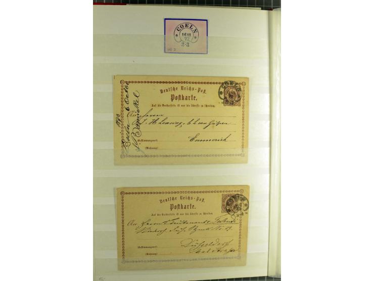 HUFEISENSTEMPEL: 1865/76, Berlin bis Zabern, sehr schöne und umfangreiche Sammlung auf losen Marken und vielen Briefen, dabei