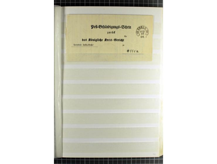 HUFEISENSTEMPEL: 1865/76, Berlin bis Zabern, sehr schöne und umfangreiche Sammlung auf losen Marken und vielen Briefen, dabei