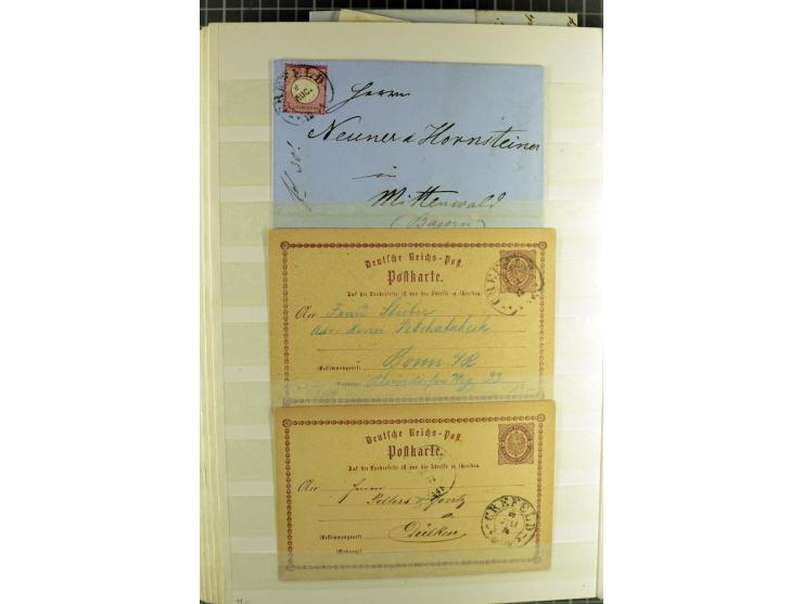 HUFEISENSTEMPEL: 1865/76, Berlin bis Zabern, sehr schöne und umfangreiche Sammlung auf losen Marken und vielen Briefen, dabei