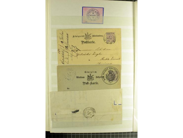 HUFEISENSTEMPEL: 1865/76, Berlin bis Zabern, sehr schöne und umfangreiche Sammlung auf losen Marken und vielen Briefen, dabei