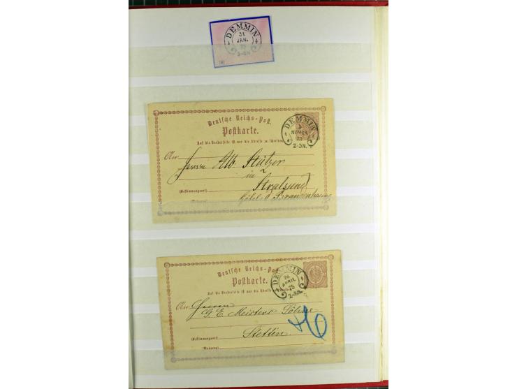 HUFEISENSTEMPEL: 1865/76, Berlin bis Zabern, sehr schöne und umfangreiche Sammlung auf losen Marken und vielen Briefen, dabei
