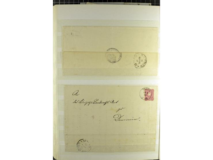 HUFEISENSTEMPEL: 1865/76, Berlin bis Zabern, sehr schöne und umfangreiche Sammlung auf losen Marken und vielen Briefen, dabei