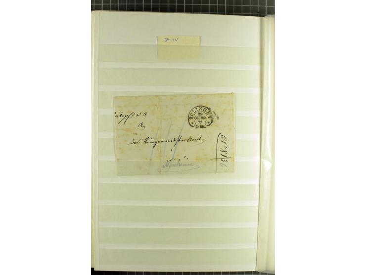 HUFEISENSTEMPEL: 1865/76, Berlin bis Zabern, sehr schöne und umfangreiche Sammlung auf losen Marken und vielen Briefen, dabei