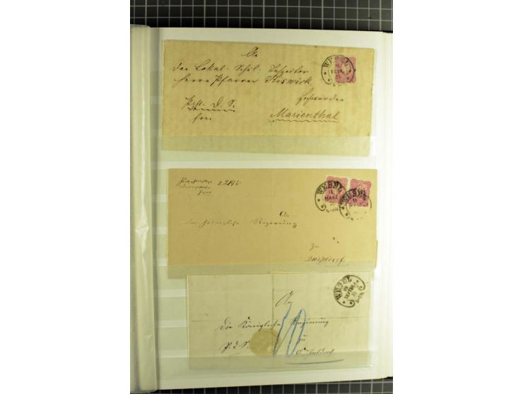HUFEISENSTEMPEL: 1865/76, Berlin bis Zabern, sehr schöne und umfangreiche Sammlung auf losen Marken und vielen Briefen, dabei