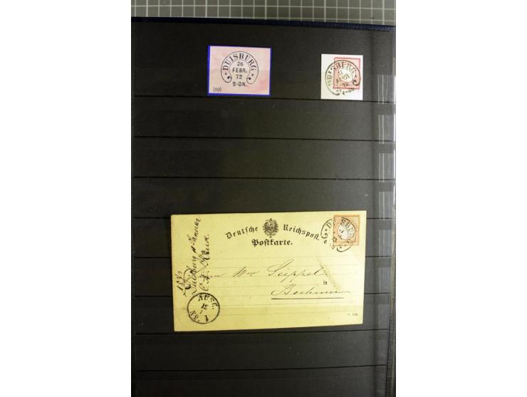 HUFEISENSTEMPEL: 1865/76, Berlin bis Zabern, sehr schöne und umfangreiche Sammlung auf losen Marken und vielen Briefen, dabei