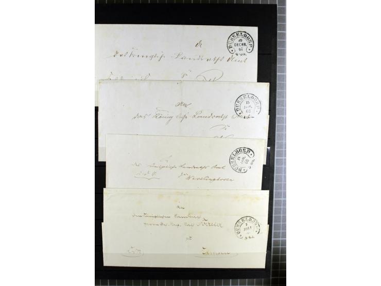 HUFEISENSTEMPEL: 1865/76, Berlin bis Zabern, sehr schöne und umfangreiche Sammlung auf losen Marken und vielen Briefen, dabei