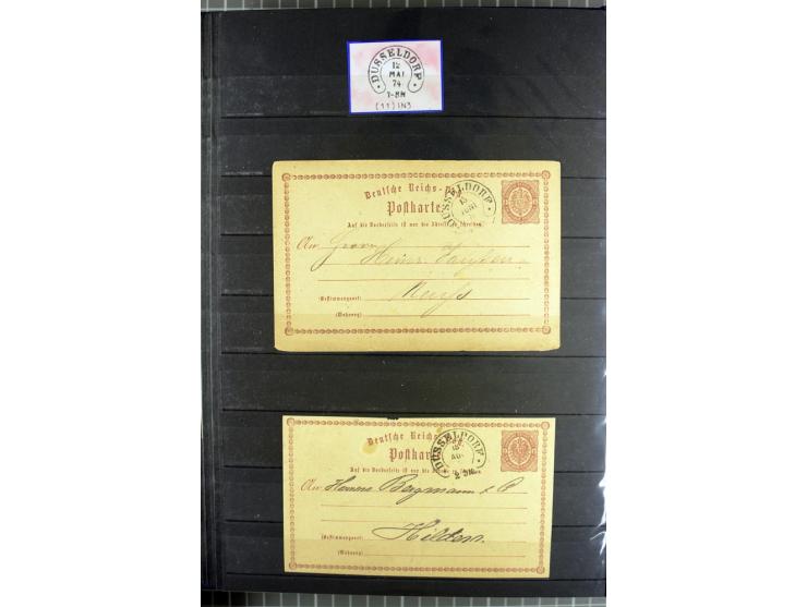 HUFEISENSTEMPEL: 1865/76, Berlin bis Zabern, sehr schöne und umfangreiche Sammlung auf losen Marken und vielen Briefen, dabei